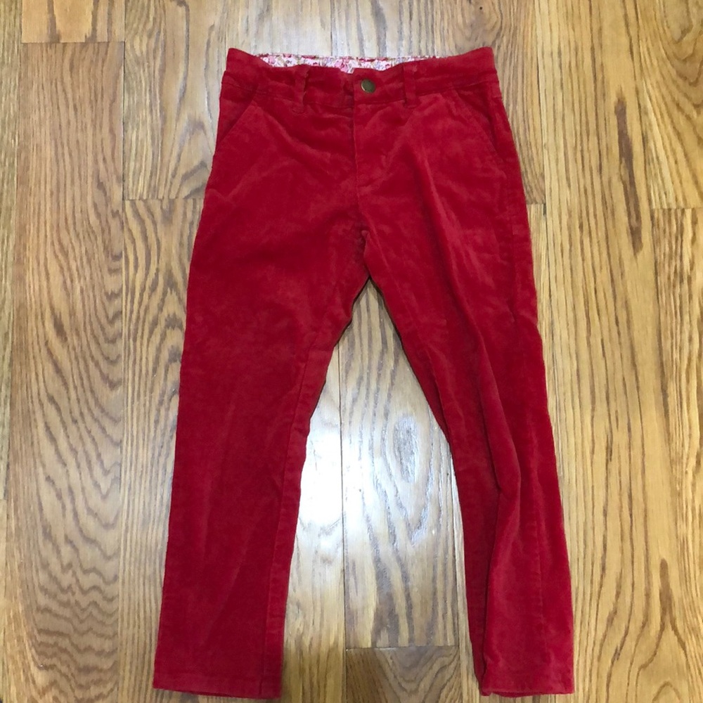 Red corduroy pants